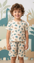 Waffle Kids Dinosaur Printed T-Shirt & Shorts Set
