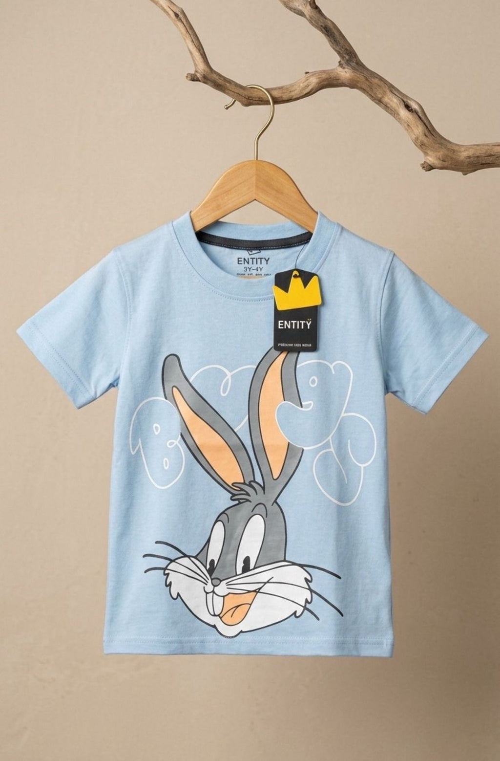 Kids Cartoon Bunny T-Shirt – Sky Blue