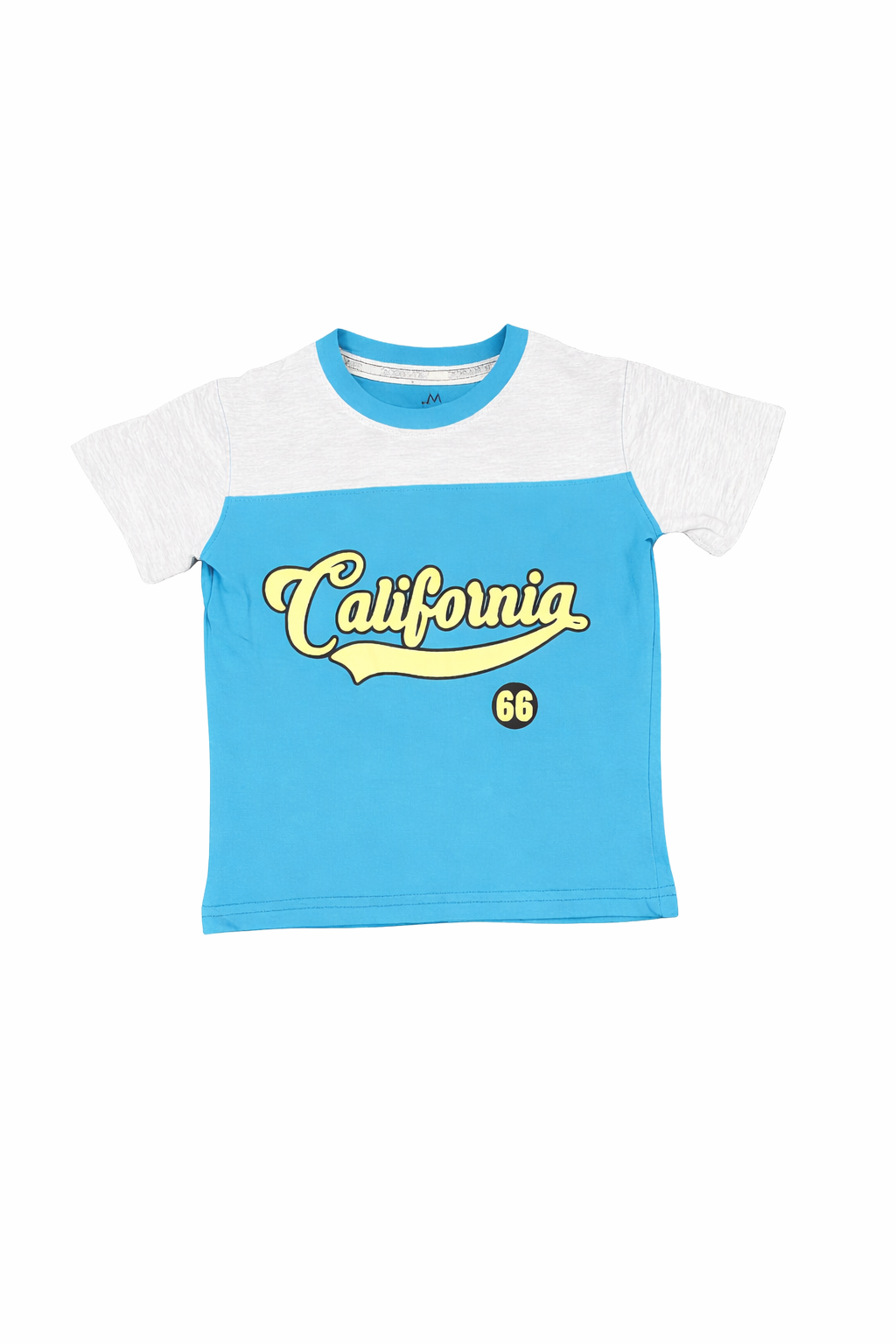Boys California T-Shirt & Shorts Set – Aqua Kids Summer Outfit with Star Print