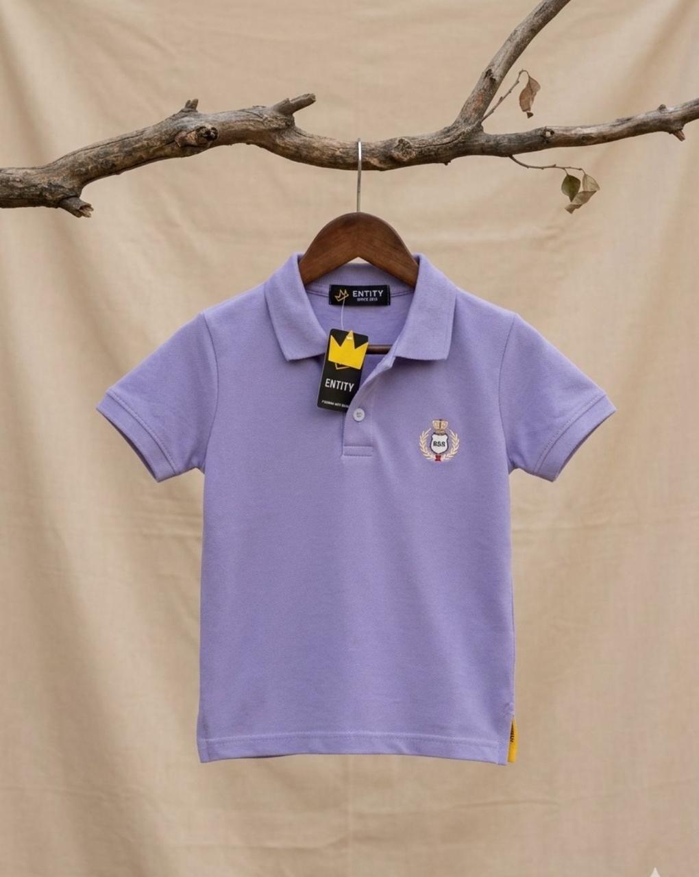 Purple Polo Shirt for Boys | Soft Cotton Half Sleeves