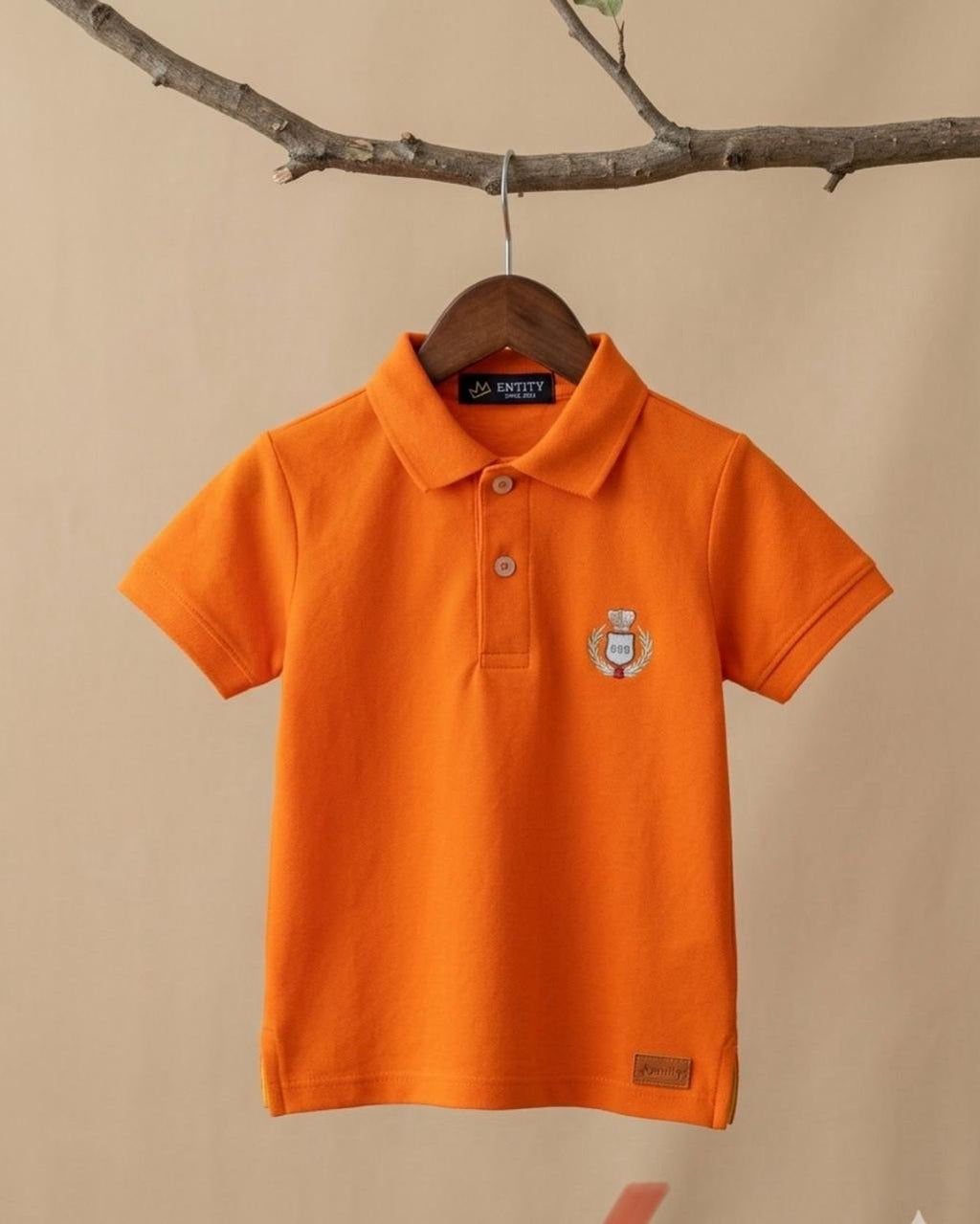 Orange Polo Shirt for Boys | Soft Cotton Half Sleeves