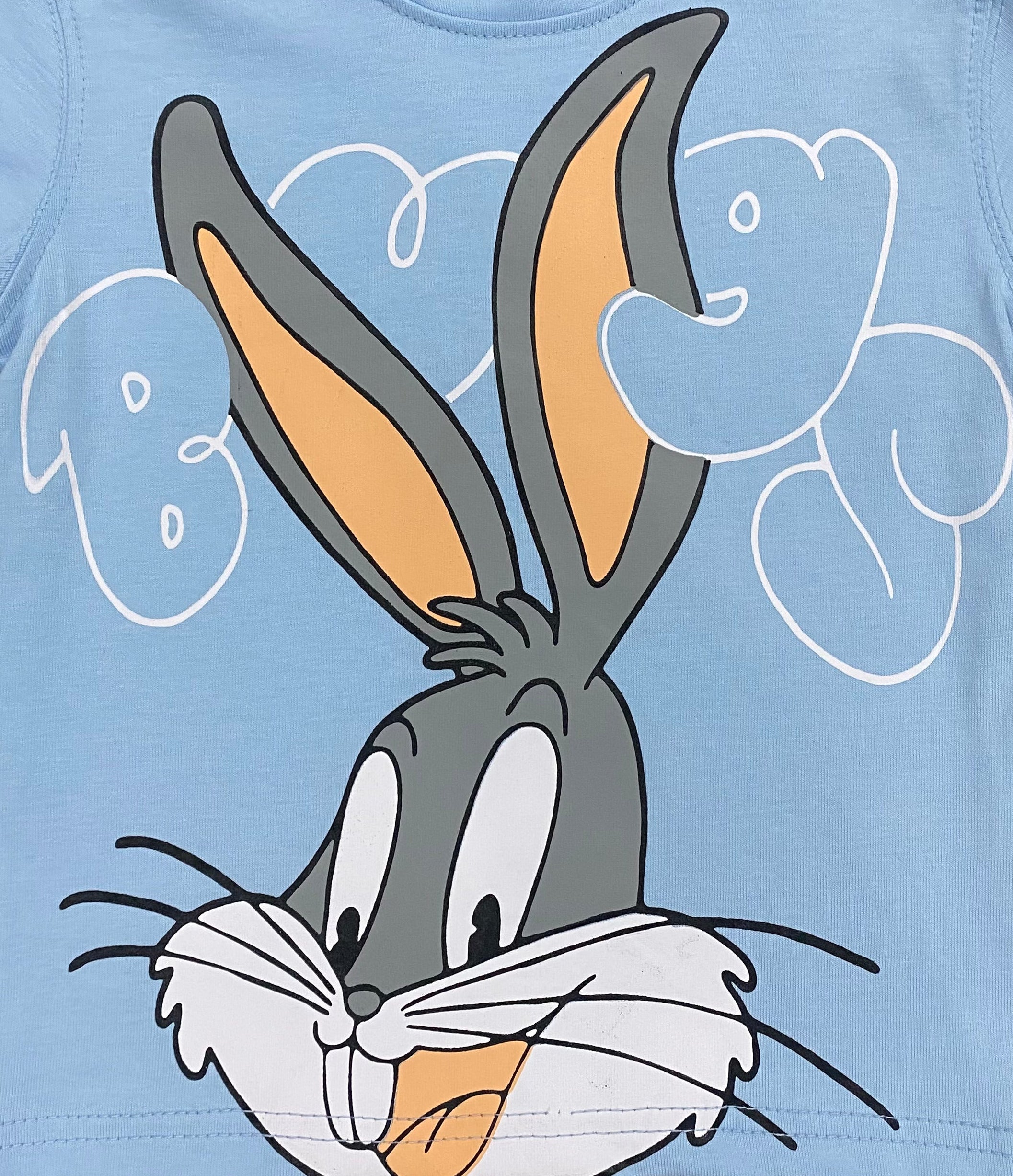 Kids Cartoon Bunny T-Shirt – Sky Blue